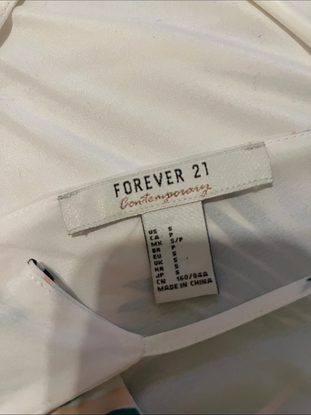 Forever 21 White Maxi Dress with Green Palm Print - Picture 2 of 16